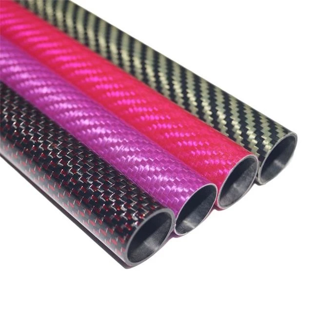 Carbon fiber colored circular tube1