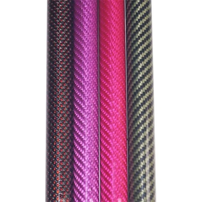Carbon fiber colored circular tube2
